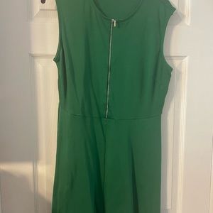 New York and Co. Kelly Green Fit and Flare Dress